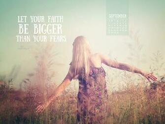 September Faith Bigger Fears Desktop Calendar Monthly