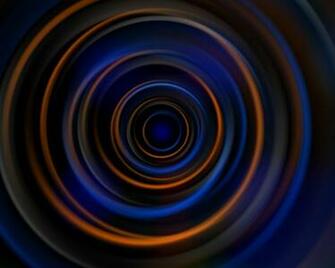 Blue Black White Orange Vortex Wallpaper