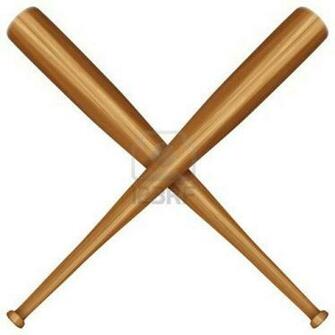 Baseball Bats On A White Background Illustration Jpg