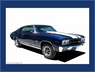 Chevelle Ss Wallpaper Blue Coupe Right Front