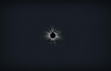 Wallpaper Bomb Grey Background Blackout Boom Image For Desktop