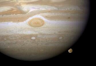 Jupiter And Ganymede Esa Hubble