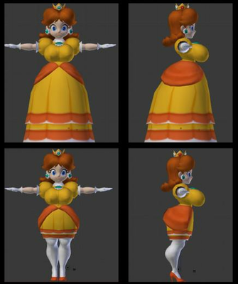 Curvy Princess Daisy By Kabalmystic