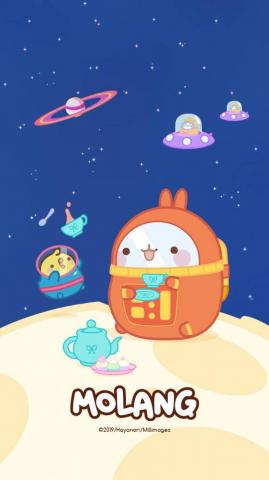 Molang Space Phone Wallpaper R