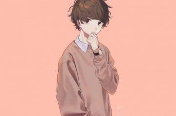 Anime Boy Pretty Cute Brown Hair Wallpaper