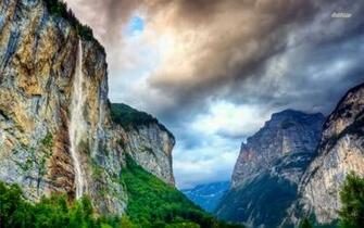 Waterfall South Korea Wallpaper Nature