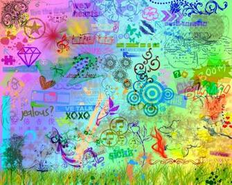 Wallpaper Colorful Flower Peace Hello Kitty L Pictures
