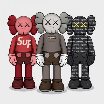 Hypebeast Illustration Print On Instagram Kaws X Supreme