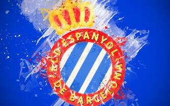 Wallpaper Rcd Espanyol 4k Paint Art Creative Spanish