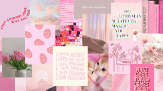 Laptop Pink Wallpaper