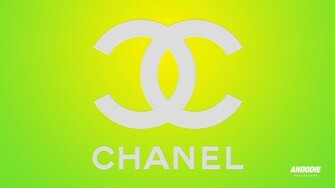 Weergegeven Voor Chanel Logo Golden Wallpaper
