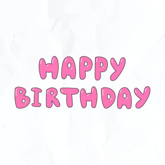 Pink Happy BirtHDay Word Vector Premium Image By Rawpixel