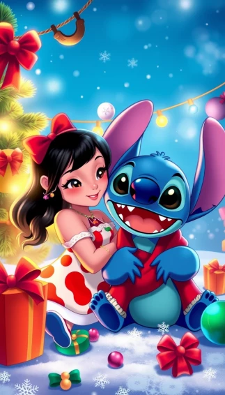 Lilo And Stitch Christmas Wallpaper