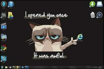 Grumpy Cat Internet Explorer Computer Wallpaper Out Of Based On