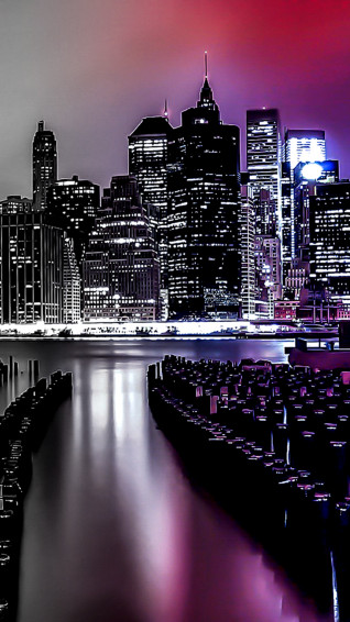 Night City Lights At Wallpaper