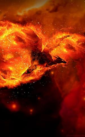Wallpaper Dragon Fire Art Flame Sparks