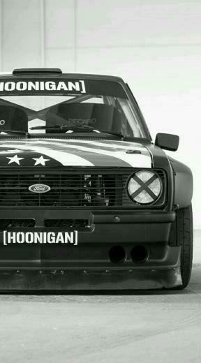 My New Phone Wallpaper Ken Block S Ford Escort Mk2 In Black And