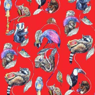 Hackney Empire Grenadine Wallpaper