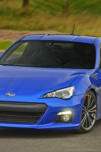 Subaru Brz iPhone Wallpaper Blue Cornering For
