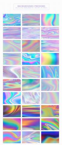 Iridescent Abstract Background In Textures On Yellow Image