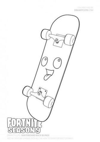 Draw New Skateboard Back Blings Fortnite Season