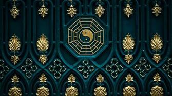 Wallpaper Bagua Map Yin Yang Door UHD 5k Picture Image