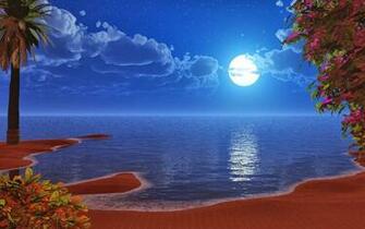 HD Night Beach Wallpaper