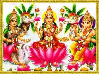 Ganesh Laxmi Saraswati HD Wallpaper Image