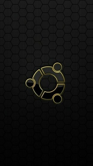 Ubuntu Os Logo Black Yellow iPhone Wallpaper Tags