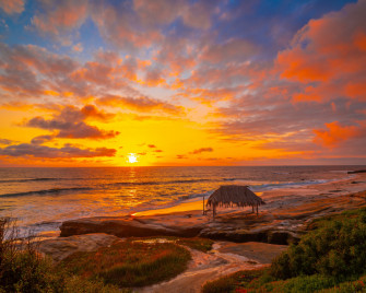 Wallpaper Sea Beach The Sky Sun Clouds Sunset