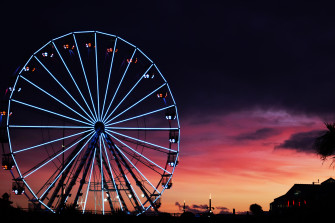 Ferris Wheel Sunset Clouds 5k HD Nature 4k Wallpaper Image Photos And Picture