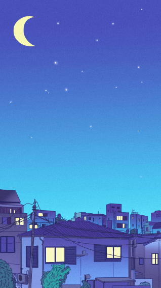 Blue Anime Aesthetic Wallpaper