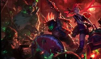 Shared Splash Art For Slayer Pantheon Jinx And Zombie Nunu
