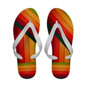 Retro Background Flip Flops