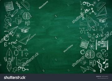 Creative Educational Sketch On Chalkboard Background With Copy