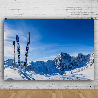 Amazon Vinyl Winter Skiing Snow Mountain Photography