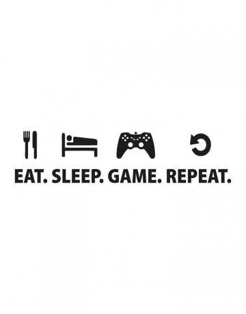 Eat Sleep Game Repeat Gamer Wall Decal Quote Quotes