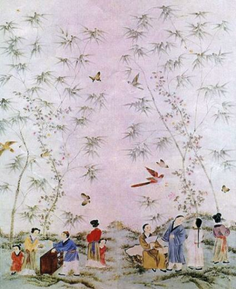 Chinese New Year Hand Painted Asian Inspired Designer Wallpaper