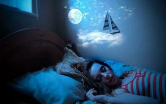 Night Kids Dreams Sleeping Bedroom Little Girl Wallpaper