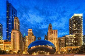 Cloud Gate Chicago Illinois United States 4k HD Desktop