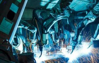 Wallpaper Industrial Sparks Metallurgy Welders Image For
