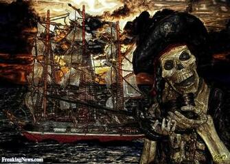 Skeleton Pirate With Ghost Ship Pictures Freaking News