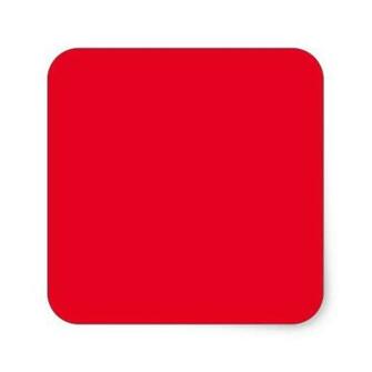 Candy Apple Red Background Square Sticker