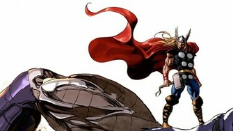 Thor Wallpaper In Cartoon Anime With All