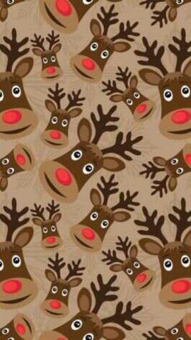 Christmas Reindeer Background Wallpaper iPhone