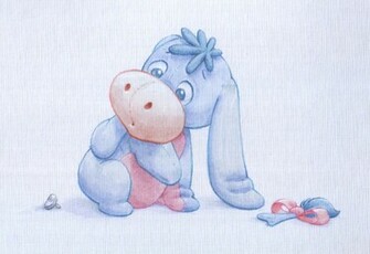 Baby Eeyore Watercolour By Shanemadeart