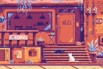 Artstation Day Off Pixel Jeff Art Background