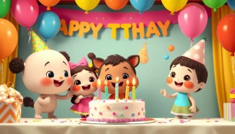 Cocomelon Happy BirtHDay Wallpaper