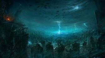 Blue Background Thunder Fighting War HD Wallpaper Full