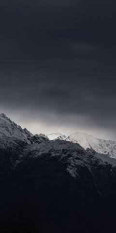 Dark Silhouette Mountains Evening Wallpaper Landscape